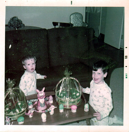 1969 - ________ - Steve and Scott at Easter