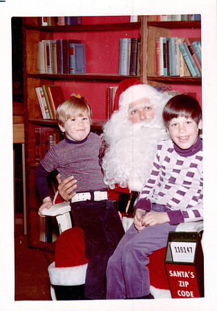 1971-12 - Westover AFB MA - Stephen, Santa and Scott