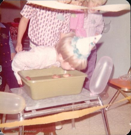 1972 - Westover AFB MA - Stephen bobs for apples