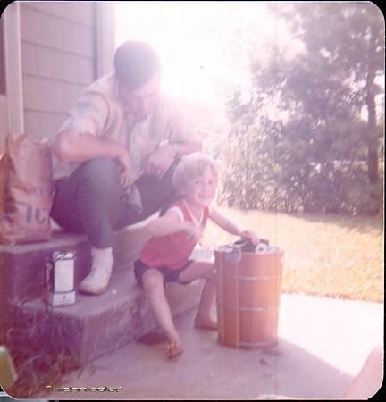 1972-08 - Westover AFB MA - Roy Tom and Stephen making ice cream