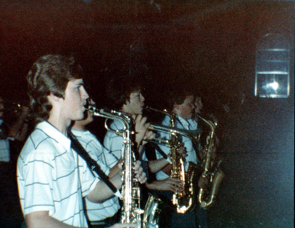 1985 - Bossier City LA - Stephen marching with Airline HS Band