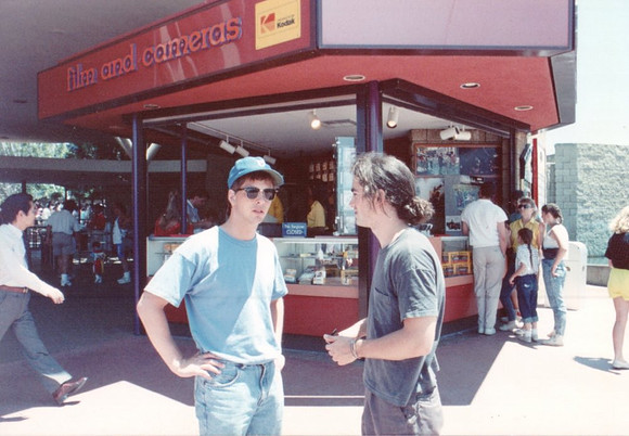 1990-06 - Glen and John at Universal Studios Theme Park