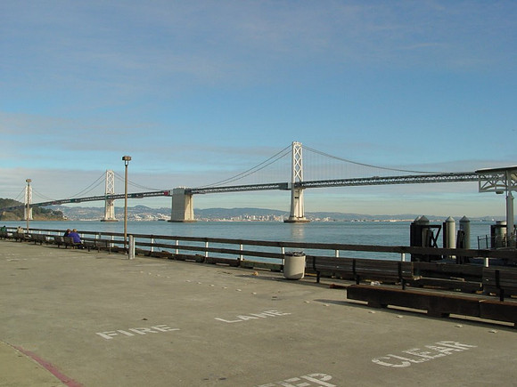 2002-08 - San Francisco CA - Bay Bridge from Wharf 1