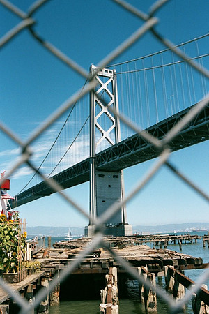 2002-08 - San Francisco CA - Bay Bridge Through Fence