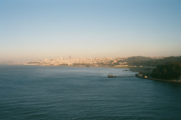 2002-08 - San Francisco CA - Dusk from the Golden Gate Bridge 1