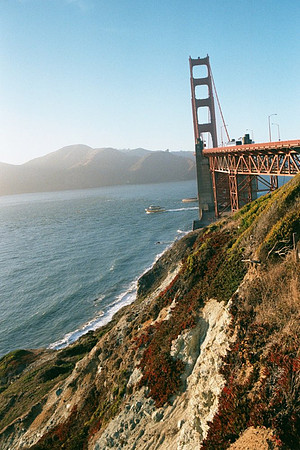 2002-08 - San Francisco CA - Golden Gate at Dusk - Western Cliff View