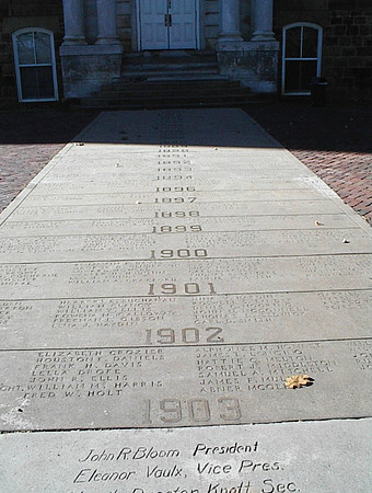 2002-11 - Fayetteville AR - Names of graduates begin at University of Arkansas