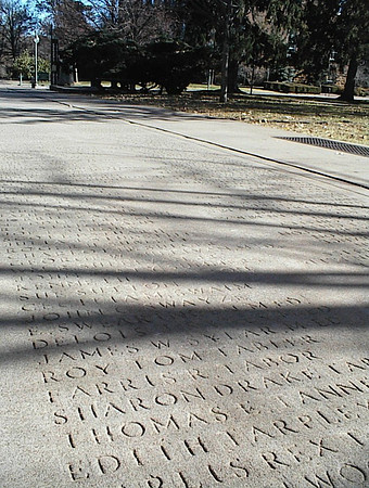 2002-11 - Fayetteville AR - Roy Tom's name at University of Arkansas